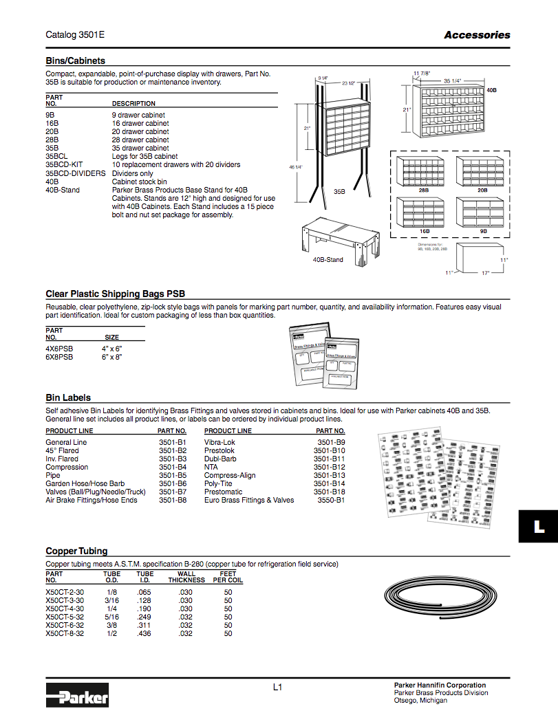 Catálogo 3501E Conexões e Válvulas de Baixa Pressão